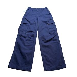 TNA Corbett Cargo Pants Ink Navy Wide Leg Women's Size 2 NEW